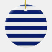 Chrome like Diver and Sharks on Nautical Stripes Keramikornament (Hinten)