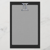 Chrome like Gemini Zodiac Sign Briefpapier (Vorderseite)