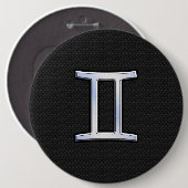 Chrome like Gemini Zodiac Sign Button (Vorne & Hinten)