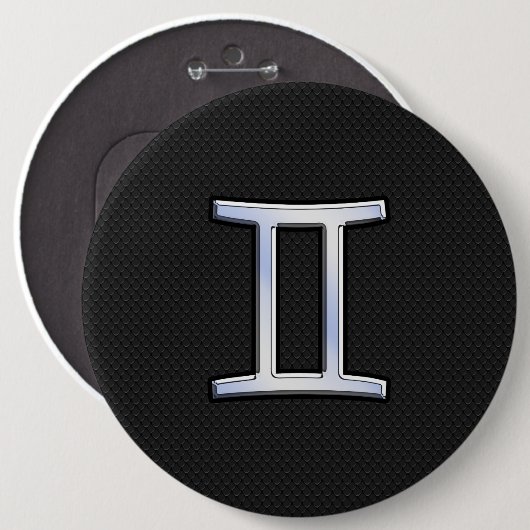 Chrome like Gemini Zodiac Sign Button (Vorne & Hinten)