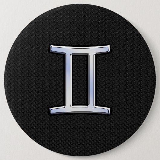 Chrome like Gemini Zodiac Sign Button (Vorderseite)