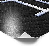 Chrome like Gemini Zodiac Sign Fotodruck (Ecke)