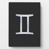 Chrome like Gemini Zodiac Sign Fotoplatte (Vorderseite)