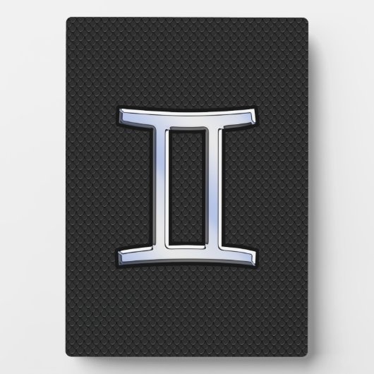 Chrome like Gemini Zodiac Sign Fotoplatte (Vorderseite)