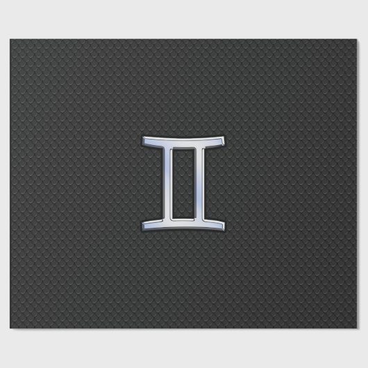 Chrome like Gemini Zodiac Sign Geschenkpapier (Flach)