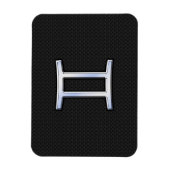 Chrome like Gemini Zodiac Sign Magnet (Vertikal)