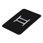 Chrome like Gemini Zodiac Sign Magnet (Linke Seite)