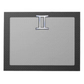 Chrome like Gemini Zodiac Sign Notizblock (Vorderseite)