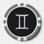 Chrome like Gemini Zodiac Sign Pokerchips (Vorderseite)