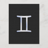 Chrome like Gemini Zodiac Sign Postkarte (Vorderseite)