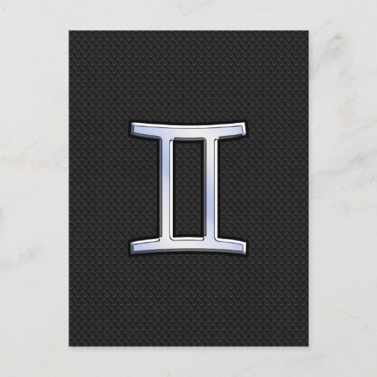 Chrome like Gemini Zodiac Sign Postkarte (Vorderseite)