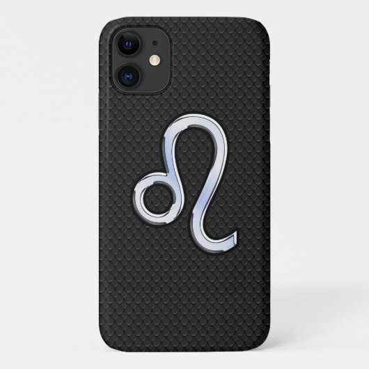 Chrome Like Leo Sign auf Schlangenhaut Case-Mate iPhone Hülle (Rückseite)