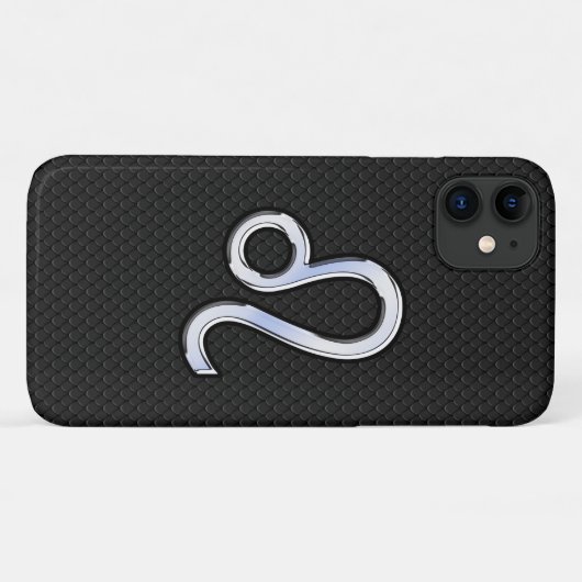 Chrome Like Leo Sign auf Schlangenhaut Case-Mate iPhone Hülle (Rückseite (Horizontal))