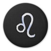 Chrome Like Leo Sign auf Schlangenhaut Keramikknauf (Vorderseite)