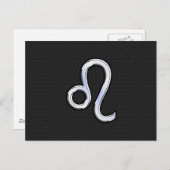 Chrome like Leo Zodiac Sign auf Schlange Skin Deko Postkarte (Vorne/Hinten)