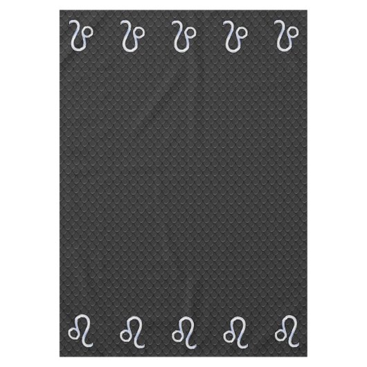 Chrome like Leo Zodiac Sign auf Schlange Skin Deko Tischdecke (Vorderseite)