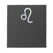 Chrome Like Leo Zodiac Sign auf Schlangenhaut Notizblock (Vorderseite)