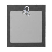 Chrome Like Leo Zodiac Sign auf Schlangenhaut Notizblock (Vorderseite)