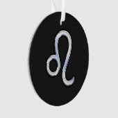 Chrome Like Leo Zodiac Sign auf Schlangenhaut Ornament (Vorderseite)