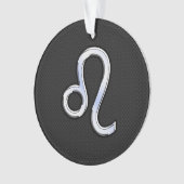 Chrome Like Leo Zodiac Sign auf Schlangenhaut Ornament (Vorderseite)