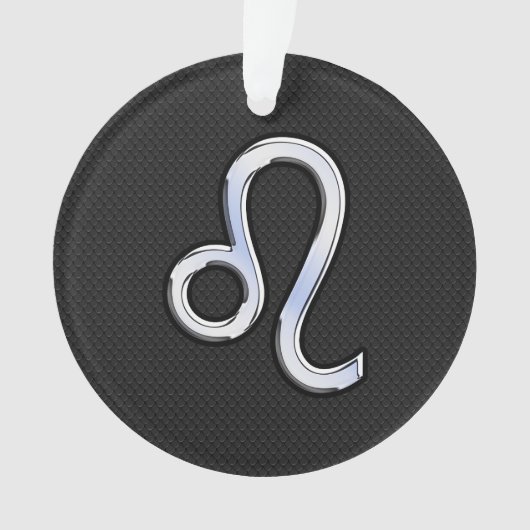 Chrome Like Leo Zodiac Sign auf Schlangenhaut Ornament (Vorderseite)