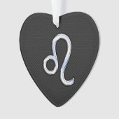 Chrome Like Leo Zodiac Sign auf Schlangenhaut Ornament (Vorderseite)