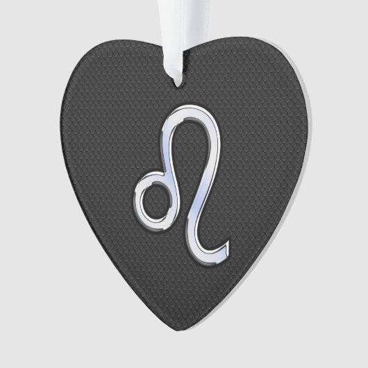 Chrome Like Leo Zodiac Sign auf Schlangenhaut Ornament (Vorderseite)