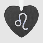 Chrome Like Leo Zodiac Sign auf Schlangenhaut Ornament (Vorderseite)