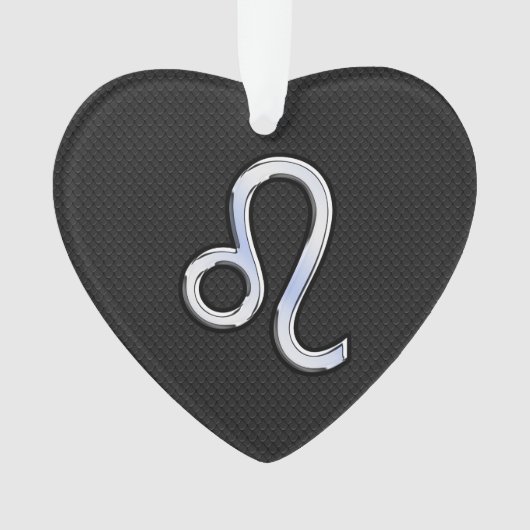 Chrome Like Leo Zodiac Sign auf Schlangenhaut Ornament (Vorderseite)