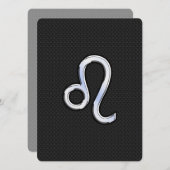 Chrome Like Leo Zodiac Symbol auf Schlangenhaut (Vorne/Hinten)