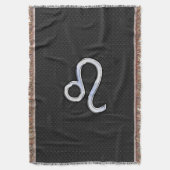 Chrome Like Leo Zodiac Symbol auf Schlangenhaut Decke (Vorderseite Vertikal)