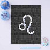 Chrome Like Leo Zodiac Symbol auf Schlangenhaut Flyer (Einzeln)