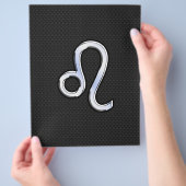 Chrome Like Leo Zodiac Symbol auf Schlangenhaut Flyer (Hand)