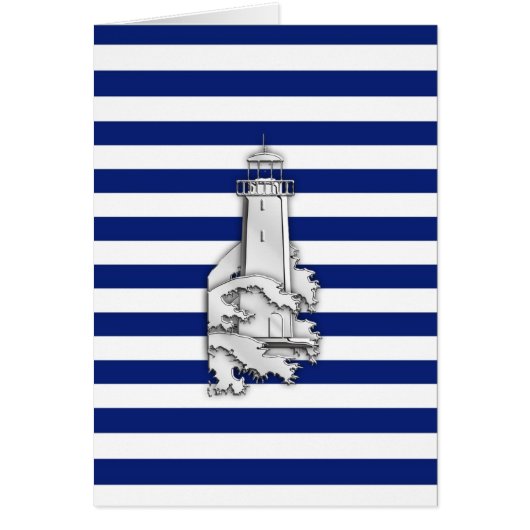 Chrome Like Lighthouse on Nautical Stripes (Vorne)