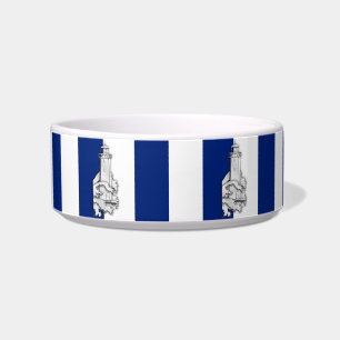Chrome Like Lighthouse on Nautical Stripes Napf