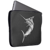 Chrome Like Marlin on Carbon Fiber Decor Laptopschutzhülle (Vorne Rechts)