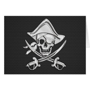 Chrome like Pirate on Black Carbon Fibre
