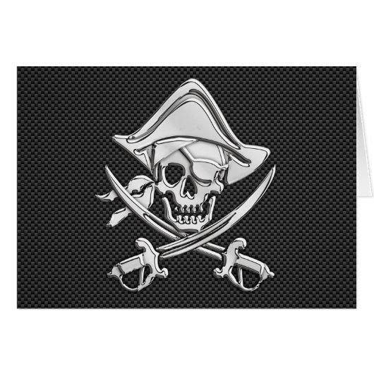 Chrome like Pirate on Black Carbon Fibre (Vorderseite (Horizontal))