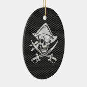 Chrome like Pirate on Black Carbon Fibre Keramikornament (Rechts)