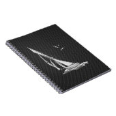 Chrome Like Relief boat on Carbon Fiber Notizblock (Rechte Seite)