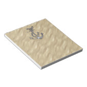 Chrome Like Rope Anchor in the Sand Notizblock (angewinkelt)