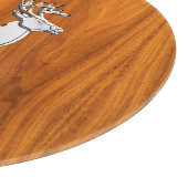 Chrome like Running Deer on Fine Teak Print Schneidebrett (Ecke)