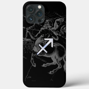 Chrome Like Sagittarius Sign auf Black Hevelius Case-Mate iPhone Hülle
