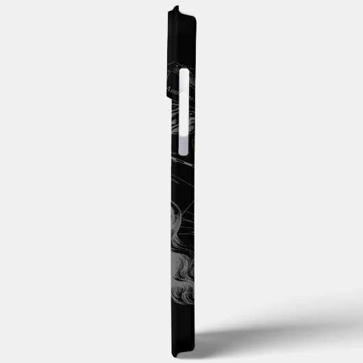 Chrome Like Sagittarius Sign auf Black Hevelius Case-Mate iPhone Hülle (Rückseite / Links)