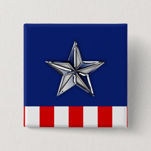 Chrome Like Star auf Festive Patriotic Colors Button (Vorderseite)