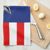 Chrome Like Star auf Festive Patriotic Colors Handtuch (Viertel Falte)