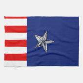 Chrome Like Star auf Festive Patriotic Colors Handtuch (Horizontal)