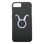 Chrome like Taurus Zodiac Sign Applique Case-Mate iPhone Hülle (Rückseite)