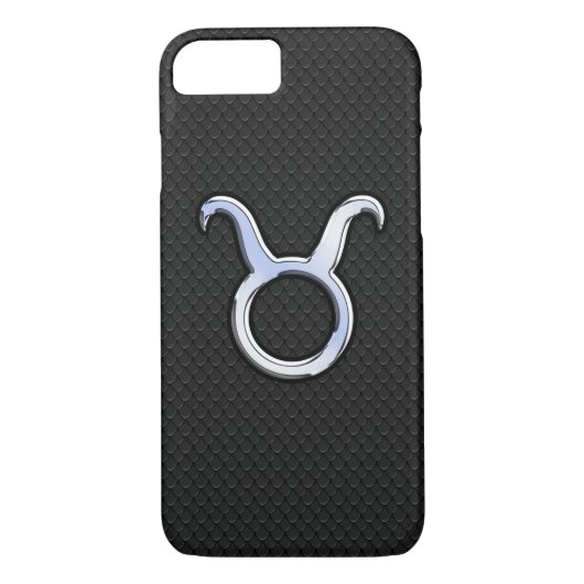 Chrome like Taurus Zodiac Sign Applique Case-Mate iPhone Hülle (Rückseite)