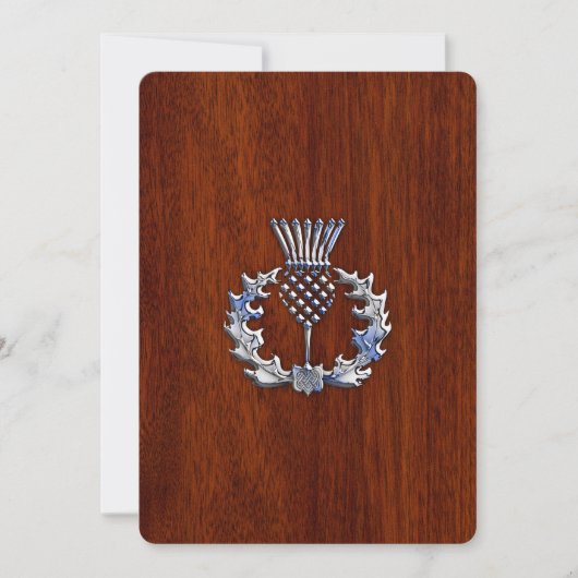 Chrome Like Thistle auf Mahogany Wood Style (Vorderseite)